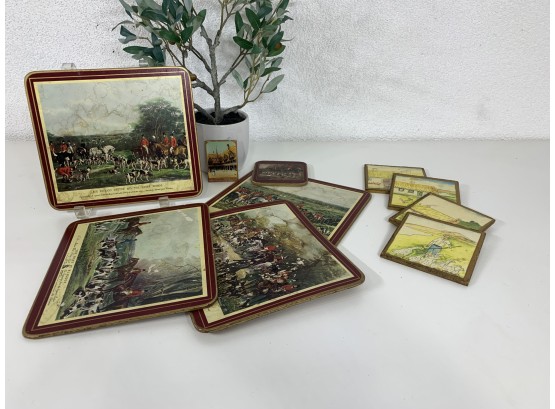 Sir Richard Sutton And The QuornHound Small Table Mats & Coasters