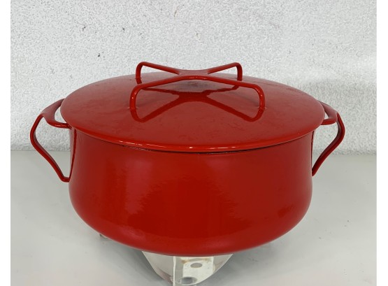 Red Vintage Dansk Lidded Pot