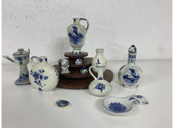 Assorted Lot Of P.Hoppe Holland Delft Hand Painted