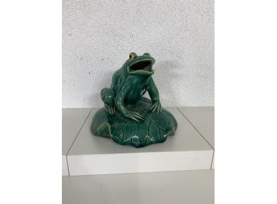 Green Ceramic Garden Frog -8'H