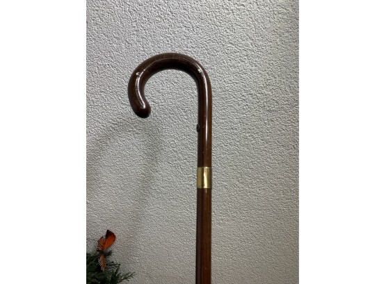 14K Gold Band -Made In England For Saks -Walking Stick