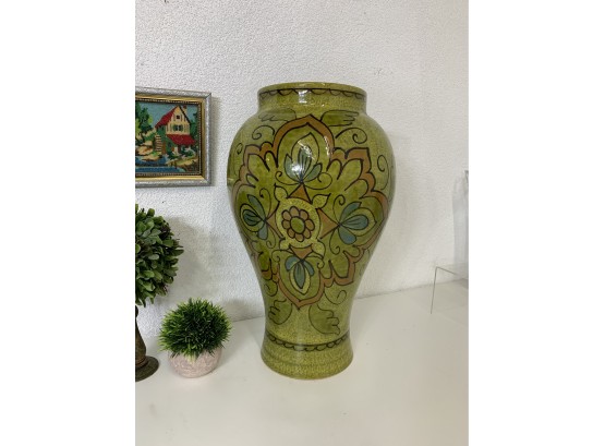20'Tall Green Glaze Vase -Italy