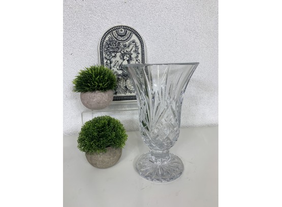 Heavy Waterford Crystal Vase-10'Tall