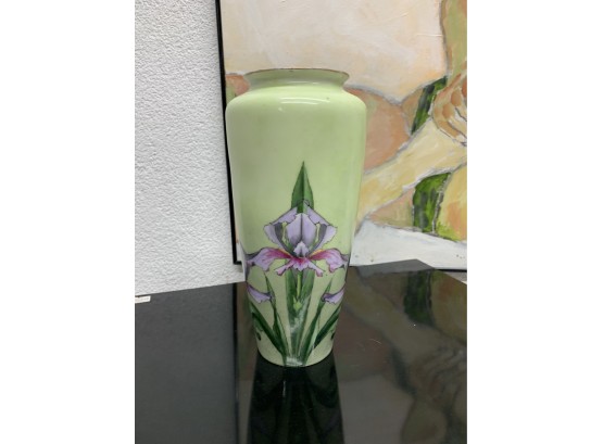 J & V Limoges Vase , Art Nouveau, Design 10'H