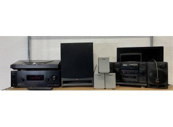 Shelf Lot -stereo & Speaker