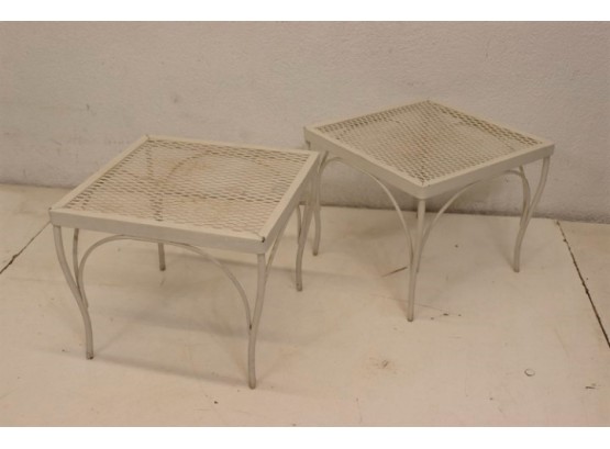 Pair Of Vintage Midcentury Wrought Iron  Stands