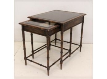 Accent Nesting Table With Smoke Glass , Foo Bamboo
