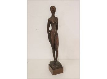 Plaster Sculpture Of A Nude Female 28 12' Unsigned