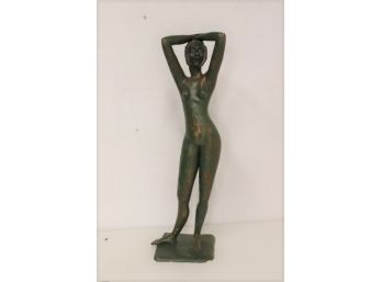 Plaster Sculpture Of A Nude Female -unsigned 33 12'