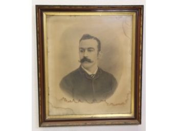 Portrait Of A Man Frame On A Vintage  Victorian Frame