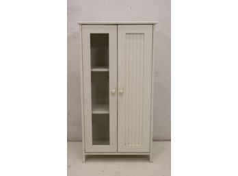White Shelf Double Door Cabinet