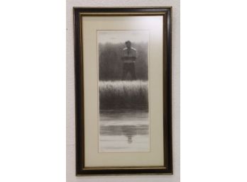 Framed Black & White Print Of A Man -(Signed And Number )