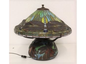 Dragonfly Tiffany  Style Table Lamp -15 1/2'H
