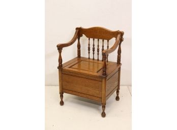 Victorian Oak Potty Chair