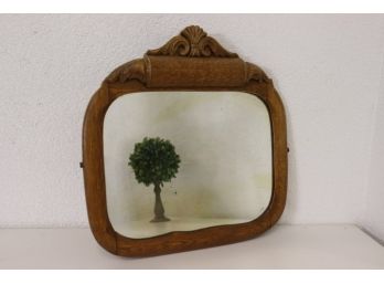 Vintage Oak Small Mirror
