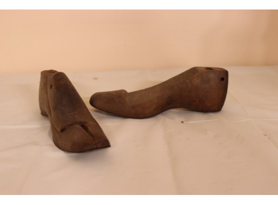 Pair Of Antique Ladies Shoe Lasts Wooden Forms