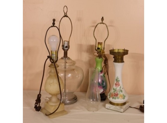 Group Lot Of Vintage Lamps