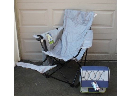 Captain Chair With Footrest And Cooler On Wheels