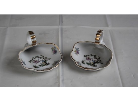 Pair Of French Pocket Shaped Candy Dish