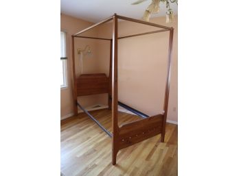 Vintage Mahogany Canopy Twin Size Bed