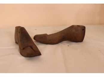 Pair Of Antique Ladies Shoe Lasts Wooden Forms