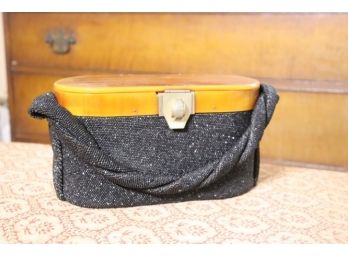 Vintage Lucite Top Handbag