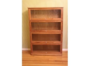 4 Shelve Wood Barrister Bookcase #1