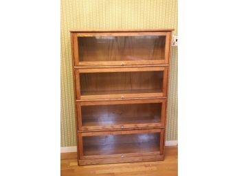 4 Shelve Wood Barrister Bookcase #2