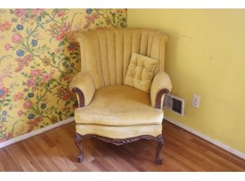 Yellow Victorian Fan Back Chair