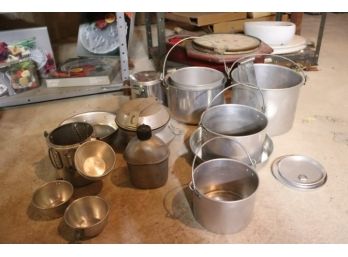 Group Lot Of Camp Pots