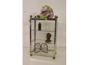 Small Glass And Metal Display Cabinet