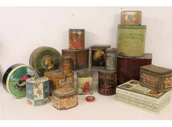 Group Lot Of Vintage Tin Cans