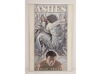 Framed 1977 Lobby Card/Poster For 'Ashes' At Public Theatre