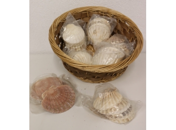 Basket Of Bleach And Unbeach Shells