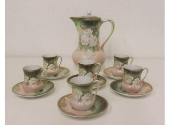 Antique C S Prussia Bridal Rose Tea Set