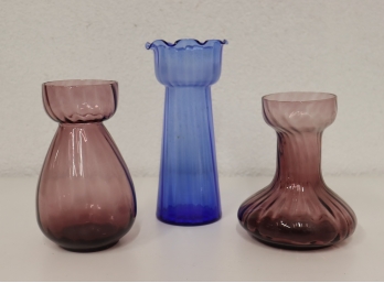 3 Color Art Glass Vase -small