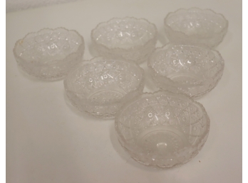 Six (6) Cut Glass Small Bowls -