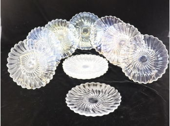 Set Of 12 Crystal Small Plates 7.'