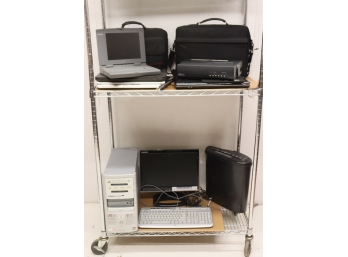 Rack Lot Of Vintage Laptops & Computer