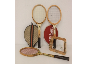 Two Wilson Stan Smith & One  Blue Bird  Tennis Racquet