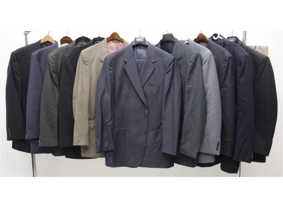 Rack Lot Of Men's Suits -Tailor Size L