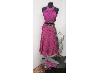 Pink Top And Skirt -size Small