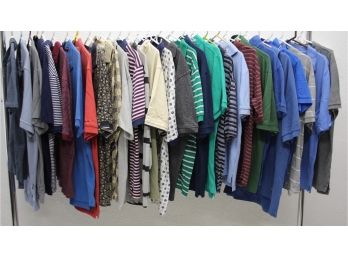 Rack Lot Of Men's Polo Style Shirts Size L
