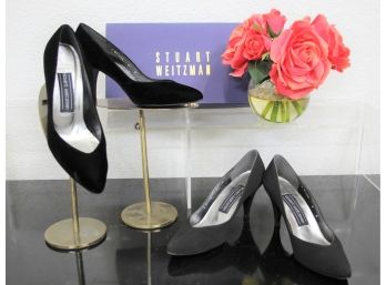 Pair Of Stuart Weitzman Black Shoes  Size-6B