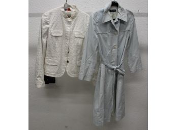 Two Jackets -Power Blue And White