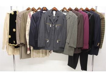 Rack Lot Of Woman's Suits And Jackets