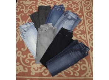 Group Lot Of Ladies Jeans -size 24