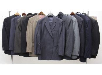 Rack Lot Of Men's Suits -Tailor Size L
