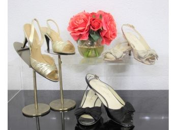 Group Lot Of Three Slingback Shoes