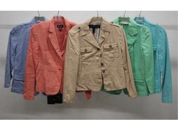 Five (5) Spring Color Jackets Size 8